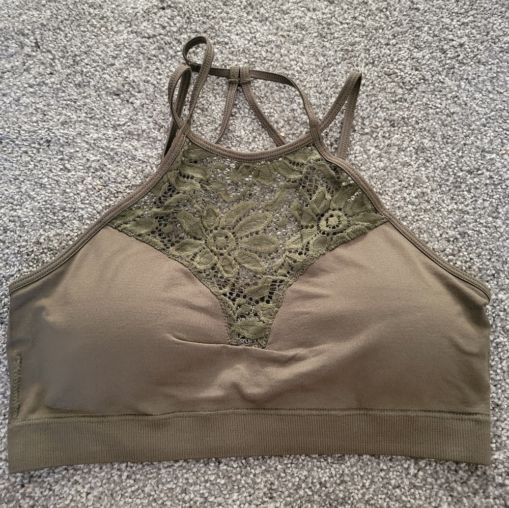 Zenana Bralette/Olive/Size L/XL